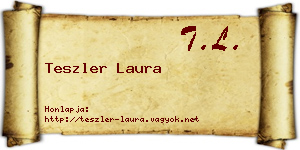 Teszler Laura névjegykártya